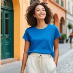 유니클로 액티브 라인 활용법 - **Prompt 1: AIRism - Effortless Freshness in a Warm City**
"A confident young woman, approximate...